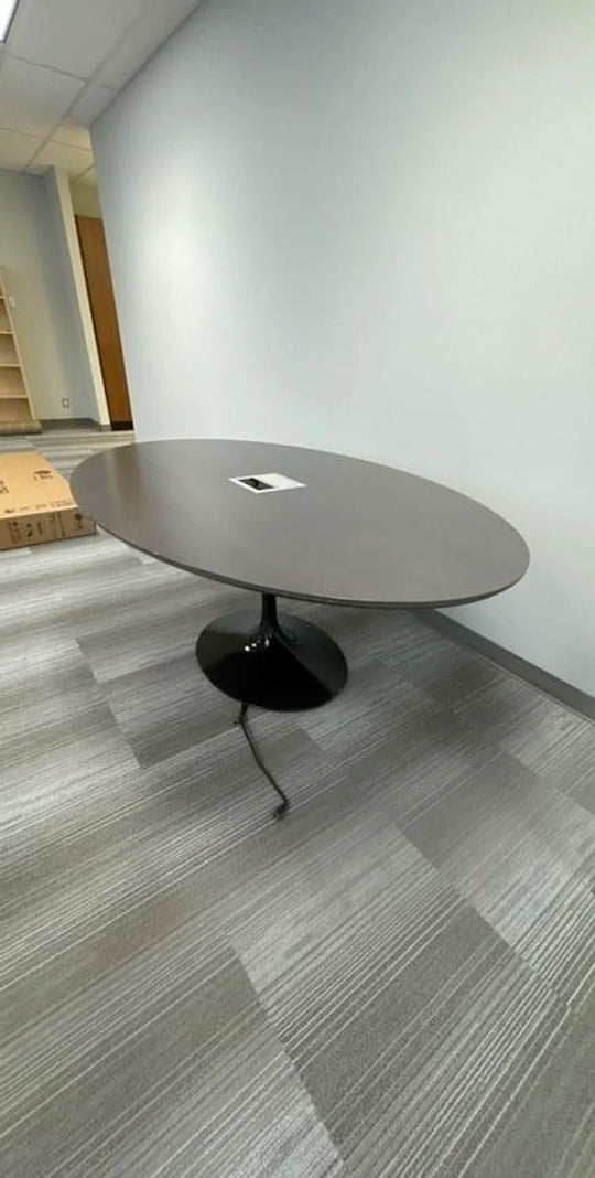 6.5' Oval Boardroom Table w/Electrical