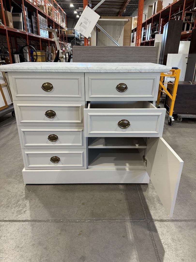 Mobile AV Cabinet w/Granite Top and Components