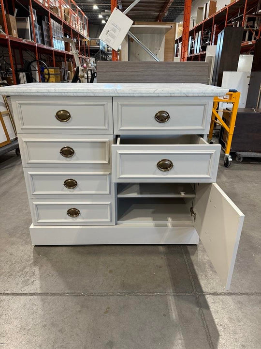 Mobile AV Cabinet w/Granite Top and Components