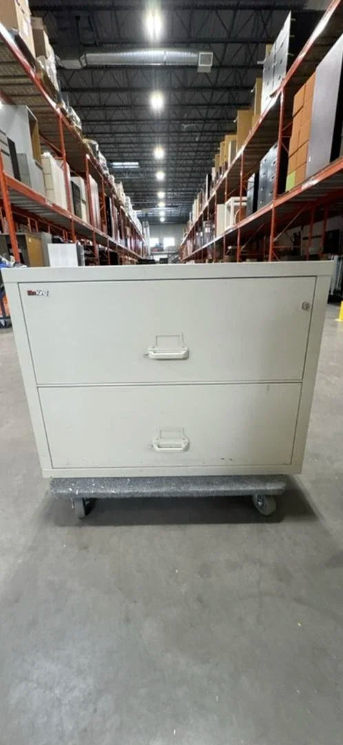 FireKing 2 High Lateral Fireproof Cabinet w/Key