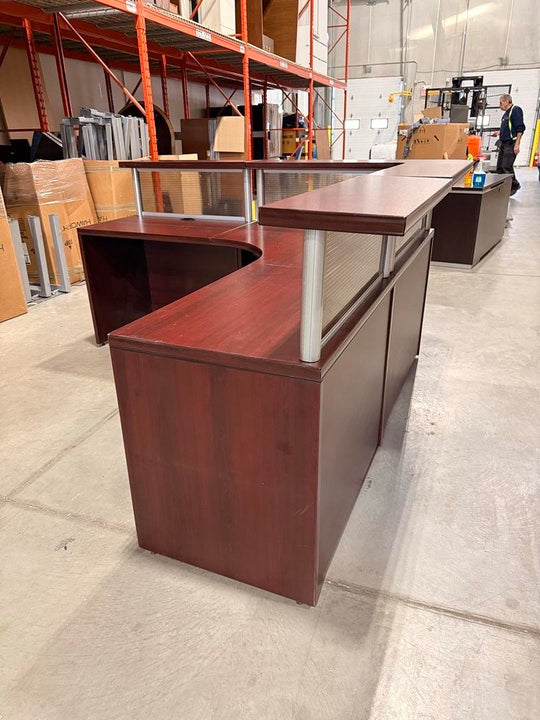 L-Shape Reception Desk w/BF Ped