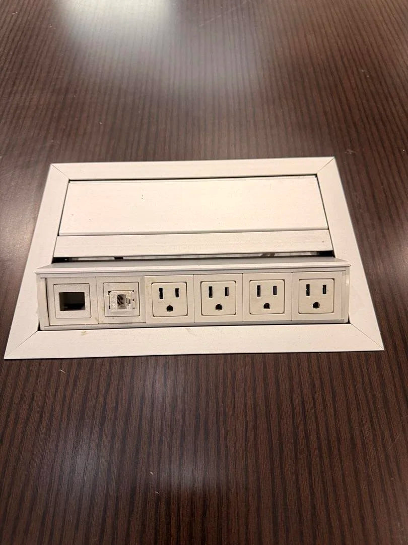 14' Rectangle Boardroom Table w/Electrical (Faded Edges)