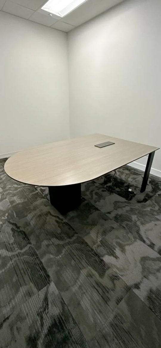 6' Bullet Shape Conference Table w/Electrical