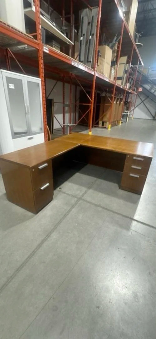 LH L-Shape Desk w/BBF and FF Ped