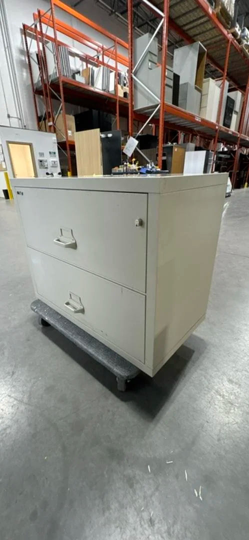 FireKing 2 High Lateral Fireproof Cabinet w/Key