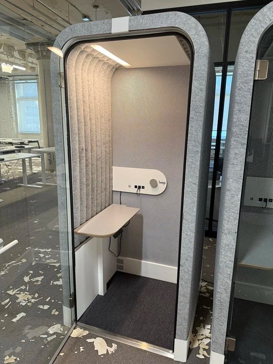 Loop Phone Booth w/Height Adjustable Surface