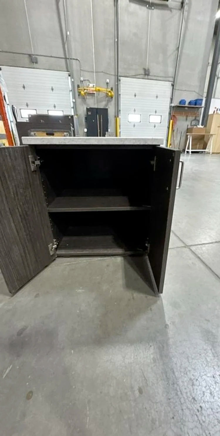 Wooden 2 Door Cabinet w/Granite Top