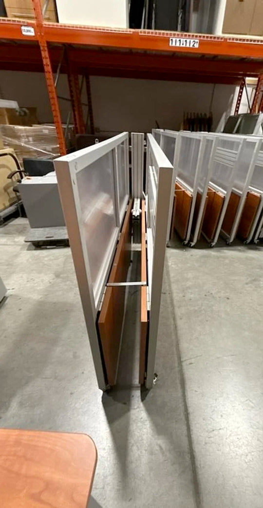 Swiftspace Mobile Folding L-Shape Workstation w/BBF Ped