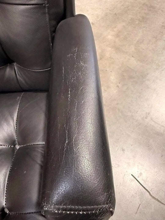 Mobile Leather Meeting Chairs (Leather Cracking on Arms)
