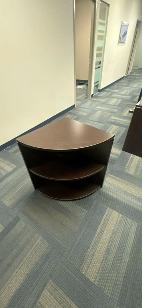 Wooden 2-High Corner Bookcase