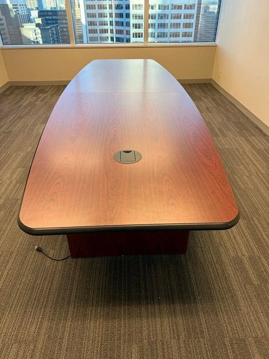 12' Boatshape Boardroom Table w/Electrical