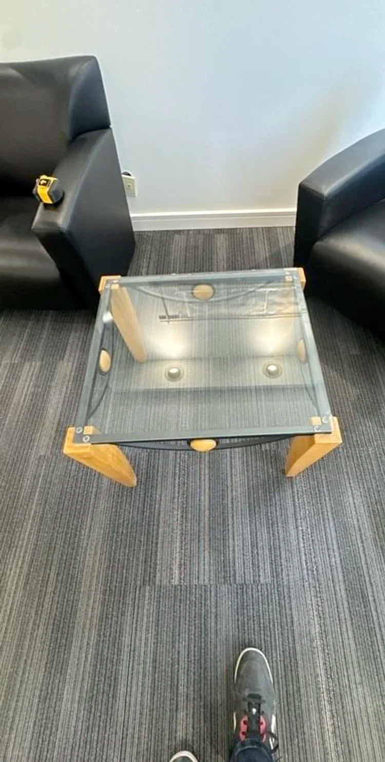 Rectangle Glass Top Side Table