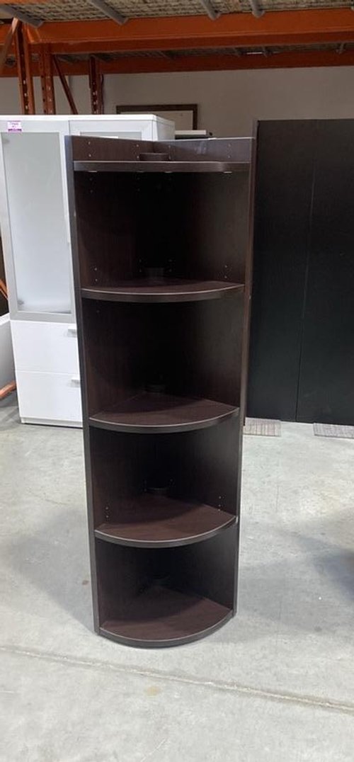 Wooden 4-High Corner Bookshelf