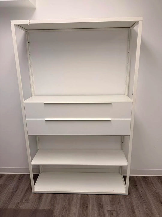 Metal Display Shelf w/2 Drawers