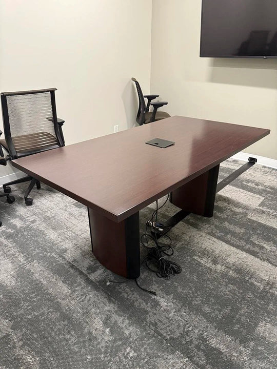 7' Rectangle Boardroom Table w/Electrical