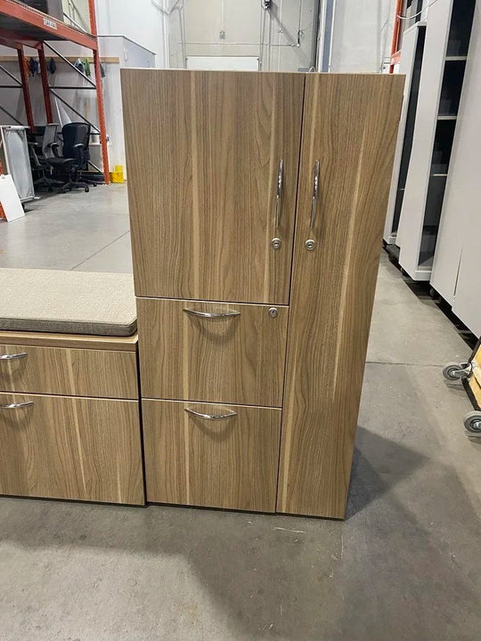 Steelcase RH L-Shape Electronic Sit Stand Desk w/Storage