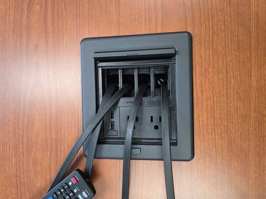 8' Racetrack Boardroom Table w/Electrical