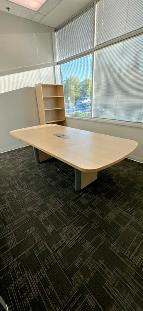 8.5' Teknion Rectangle Boardroom Table w/Electrical