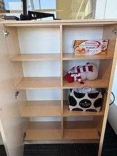 Wooden 4-High 2-Door Stationary Cabinet