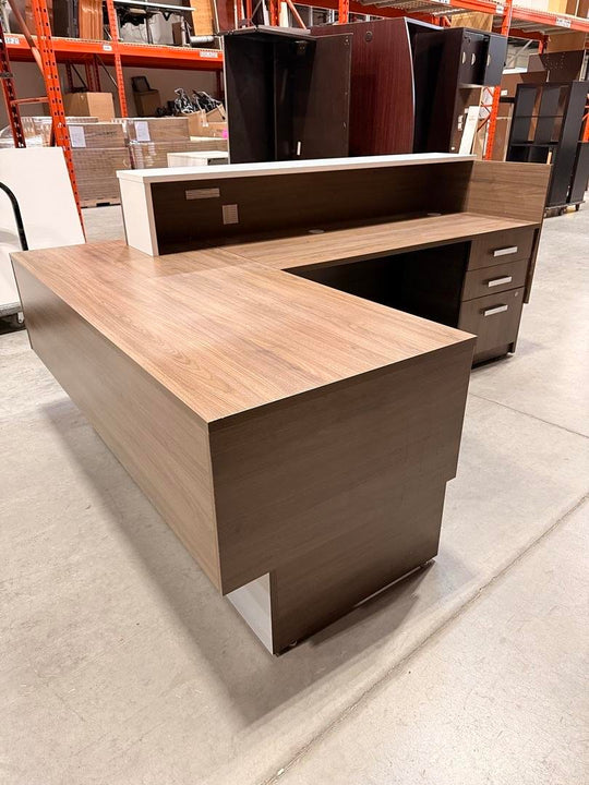 LH L-Shape Reception Desk w/BBF Ped