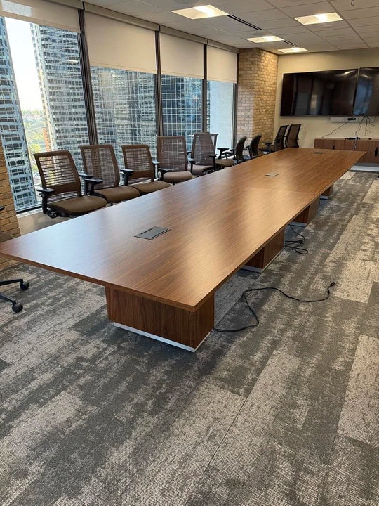 20' Rectangle Boardroom Table w/Electrical