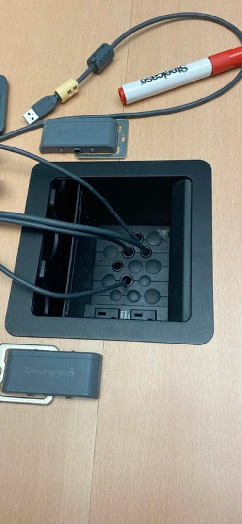 6.5' Boatshape Meeting Table w/Electrical