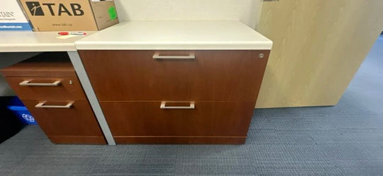 Steelcase Wooden 2-High Lateral File Cabinet