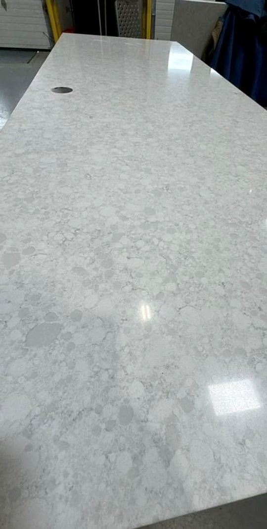 Straight Desk w/BBF Ped 2-High Lat and Granite Top