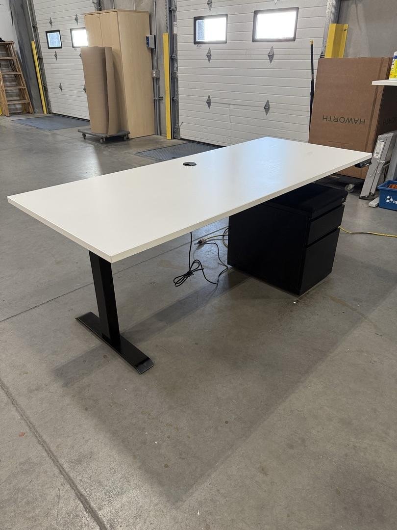 6' Electronic Sit Stand Desk w/Mobile BF Ped