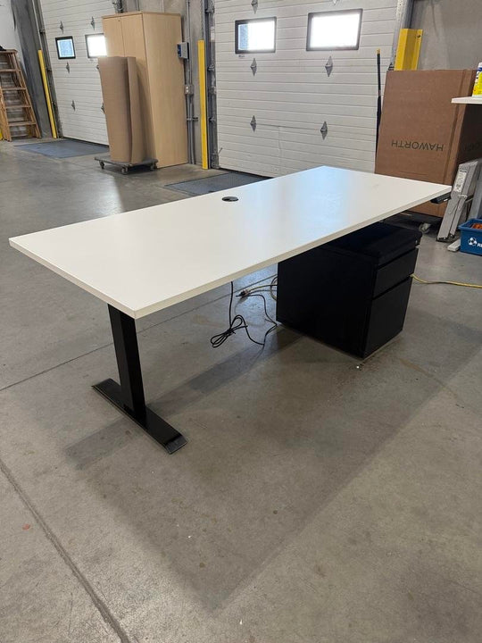 6' Electronic Sit Stand Desk w/Mobile BF Ped