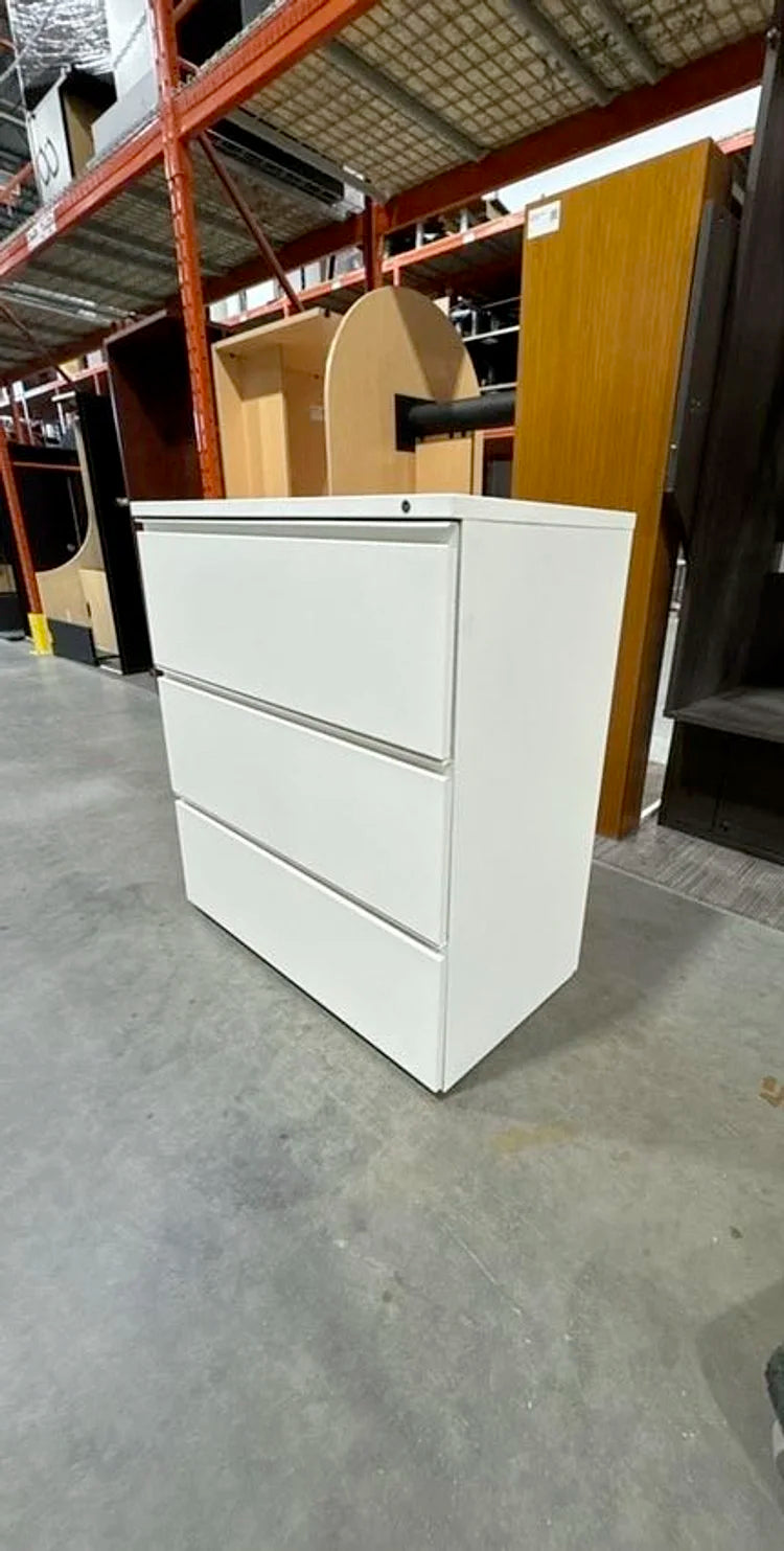 Herman Miller Metal 3-High Lateral File Cabinet
