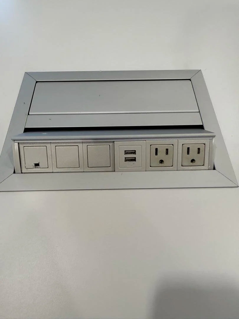 9' Rectangle Boardroom Table w/Electrical (One Piece Top)