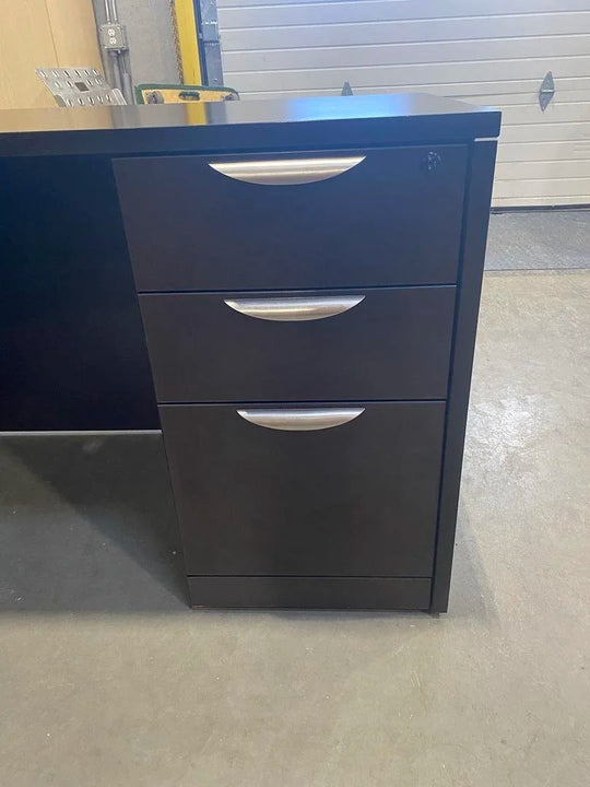 LH L-Shape Desk w/ BBF Ped (Various Deficinences)