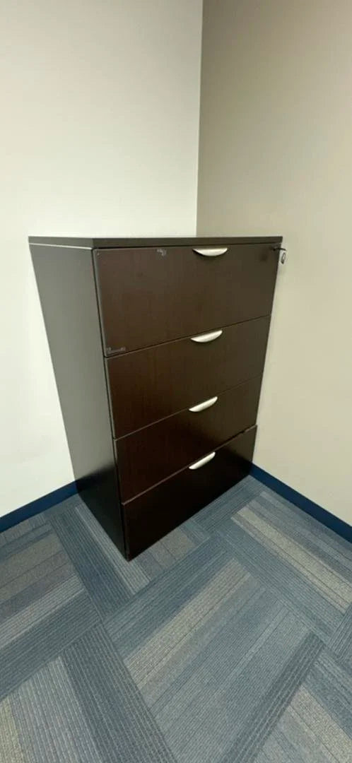 Wooden 4-High Lateral File Cabinet