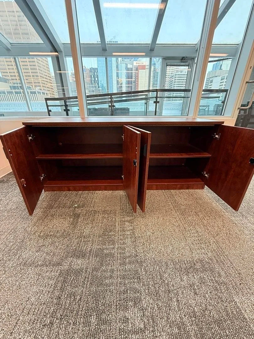 Wooden 4-Door Credenza
