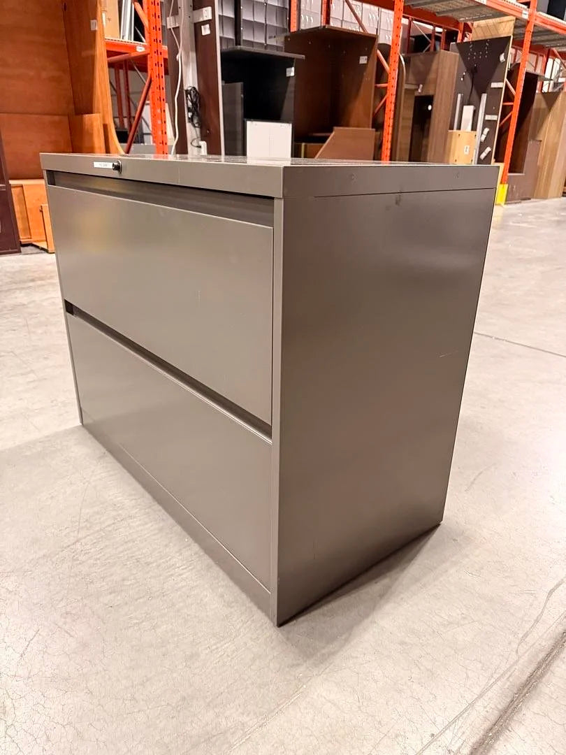 Metal 2-High Lateral File Cabinet