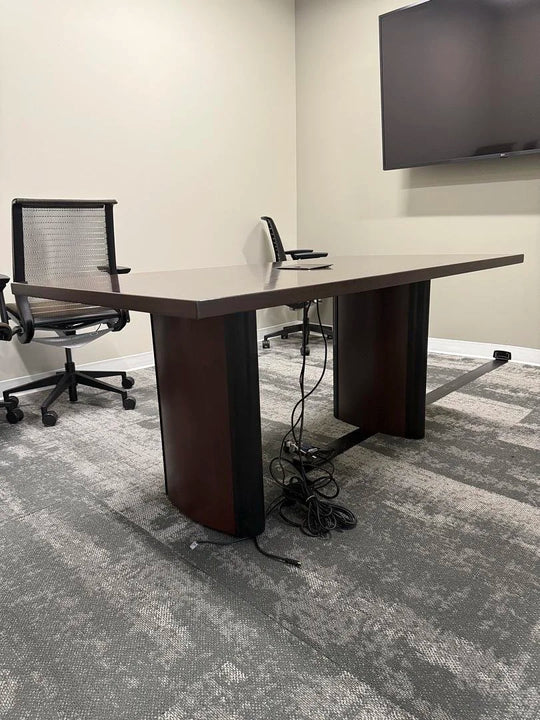 7' Rectangle Boardroom Table w/Electrical