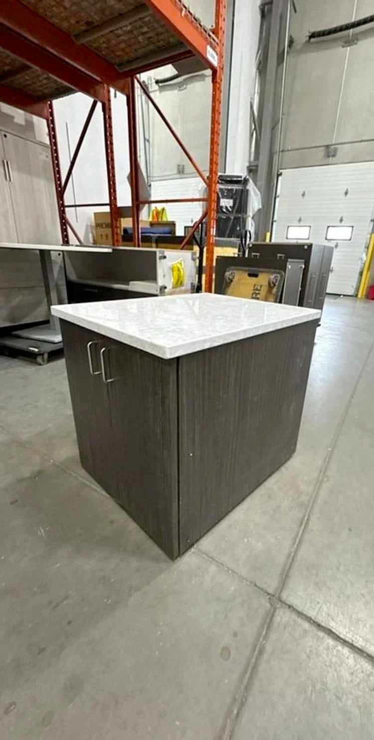 Wooden 2 Door Cabinet w/Granite Top