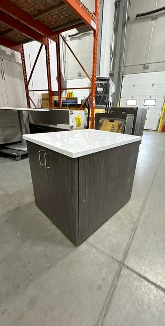 Wooden 2 Door Cabinet w/Granite Top