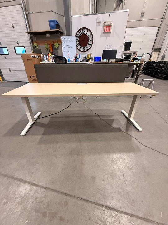 7' Herman Miller Electronic Sit Stand Desk w/Privacy and Electrical