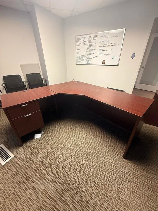 LH L-Shape Desk w/BF Ped