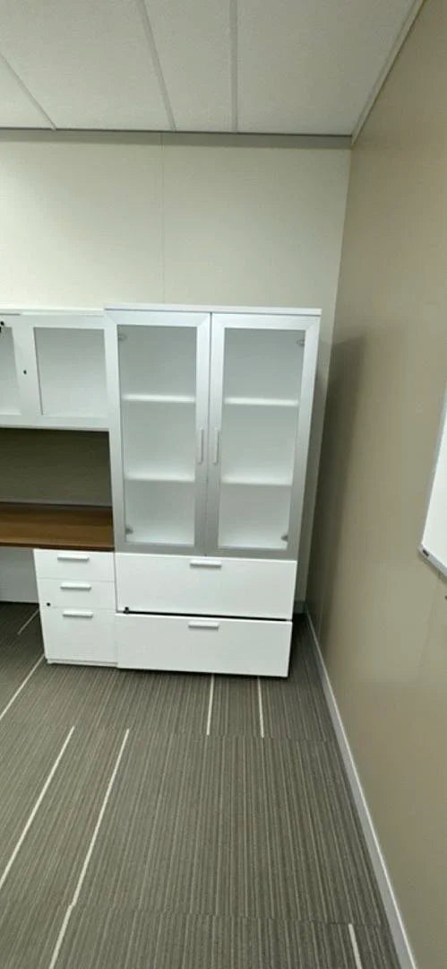 RH U-Shape Desk w/Hutch, BBF Ped, Combo Unit