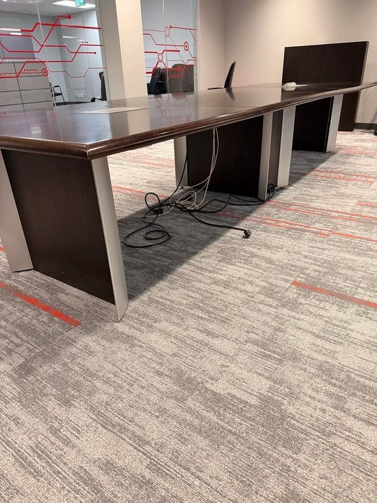 14' Rectangle Boardroom Table w/Electrical (Faded Edges)
