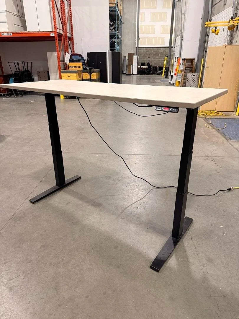 6' Electronic Sit Stand Desk w/Scallop