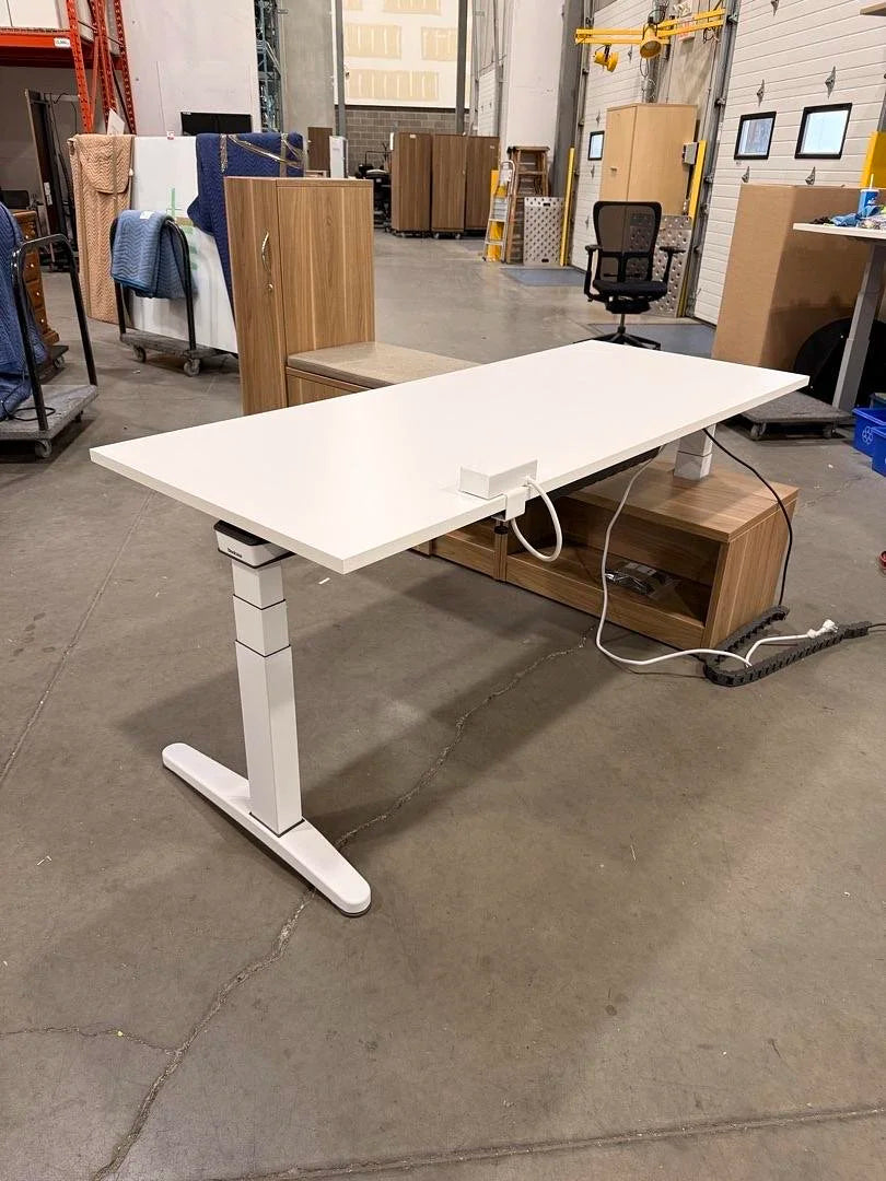 Steelcase LH L-Shape Electronic Sit Stand Desk w/Storage