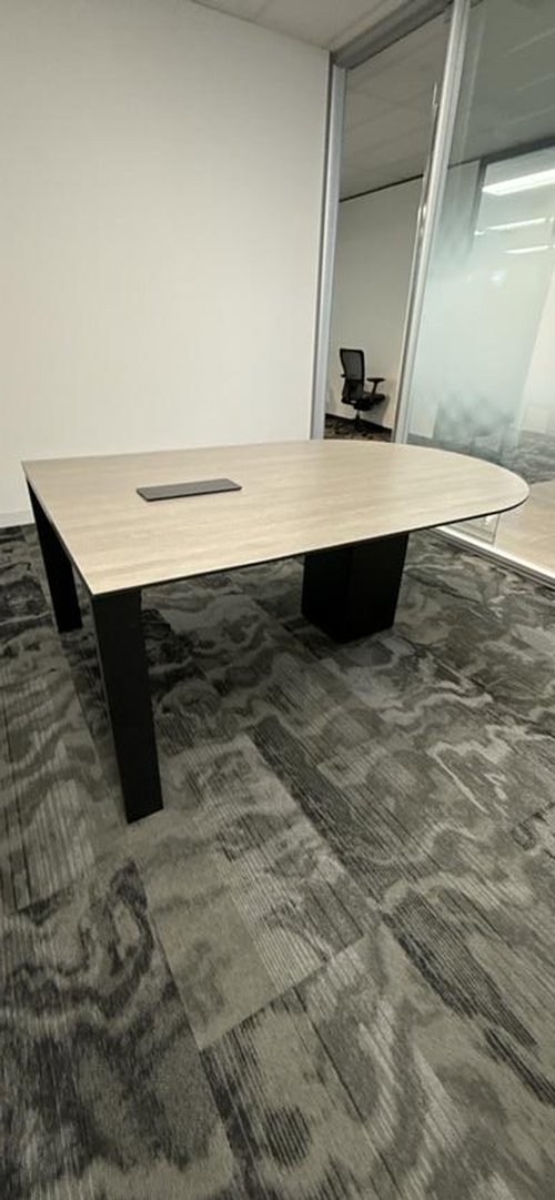 6' Bullet Shape Conference Table w/Electrical