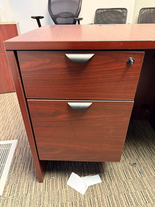 LH L-Shape Desk w/BF Ped