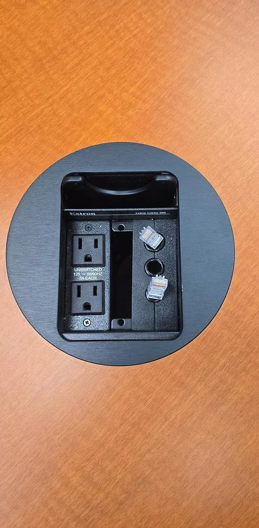 12' Boatshape Boardroom Table w/Electrical