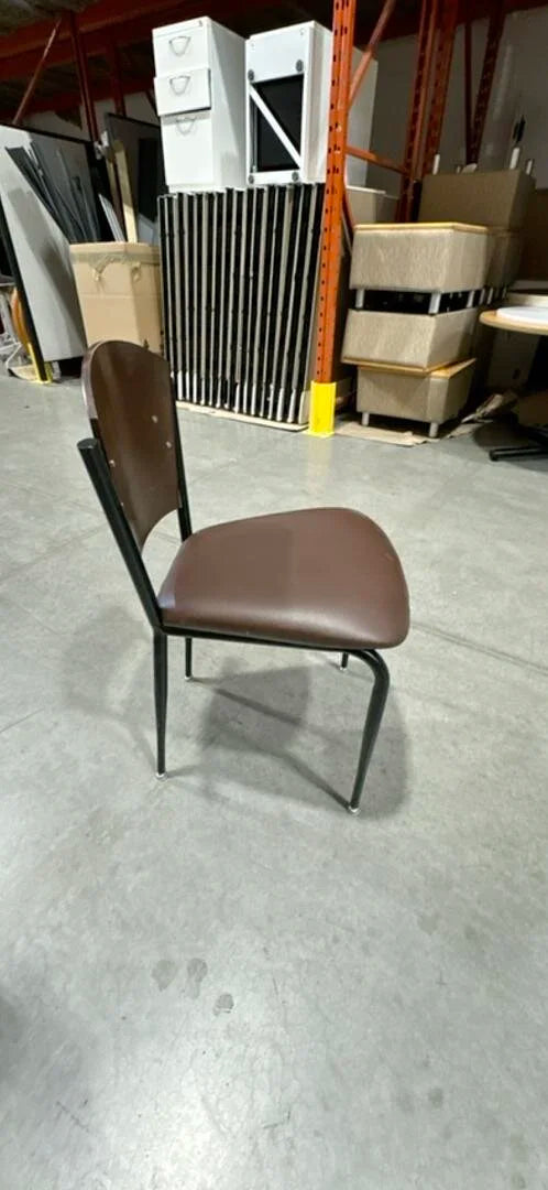 Leather and Wood Guest Chair