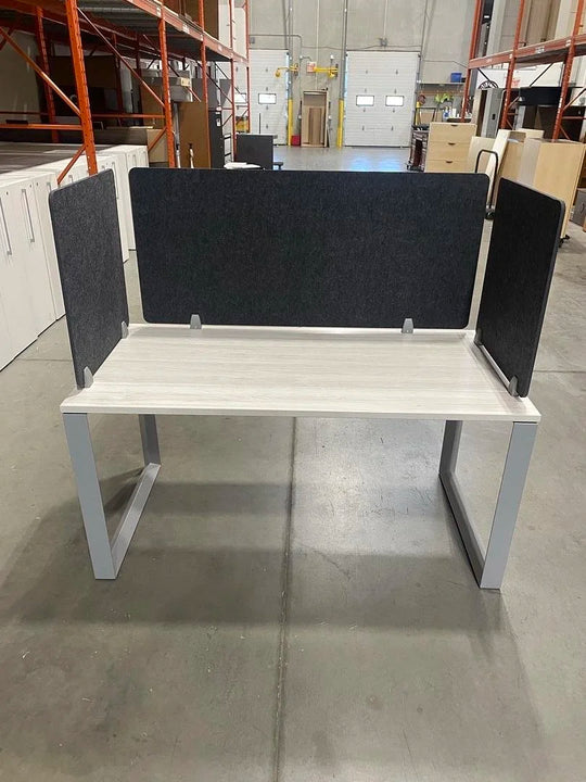 5' Straight Desk w/ Privacy Screen